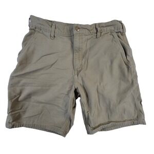 Carhartt B203 GKH Shorts Mens 34 workwear khaki 9" inseam Relaxed Fit utility